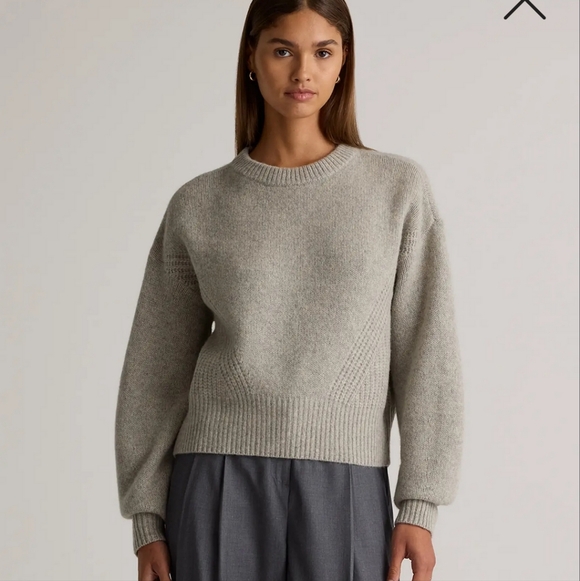 Quince Sweaters - Quince 100% Yak Wool Pointelle Sweater, size XS